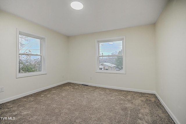 view of carpeted empty room