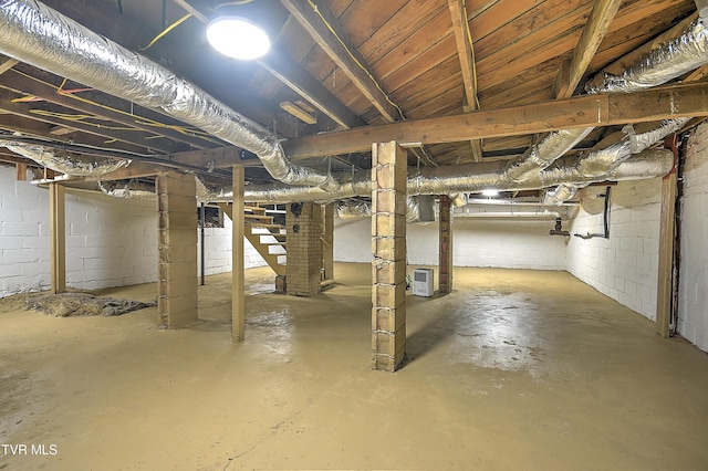 view of basement