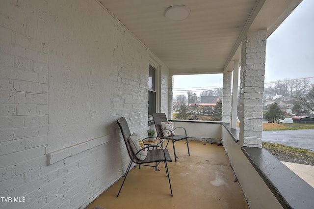 balcony with covered porch