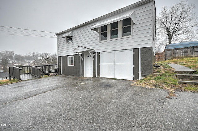 view of front of home featuring a deck