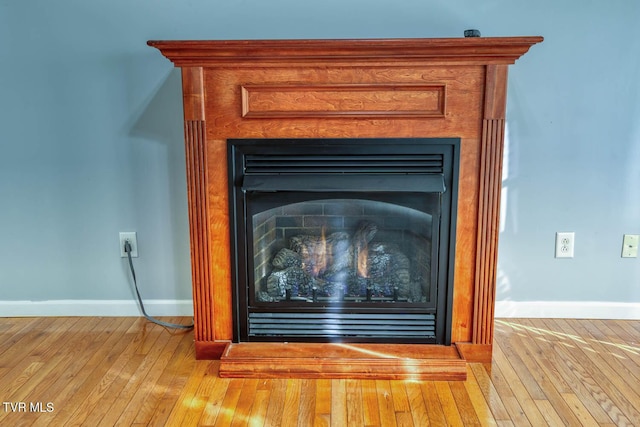 interior details with hardwood / wood-style flooring