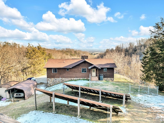 view of dock