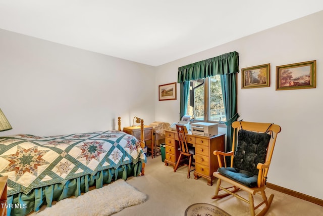 view of carpeted bedroom