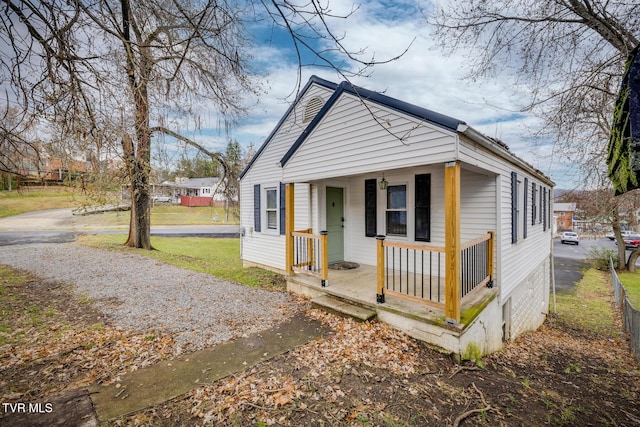 bungalow with a porch