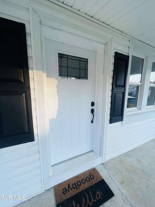 view of doorway to property