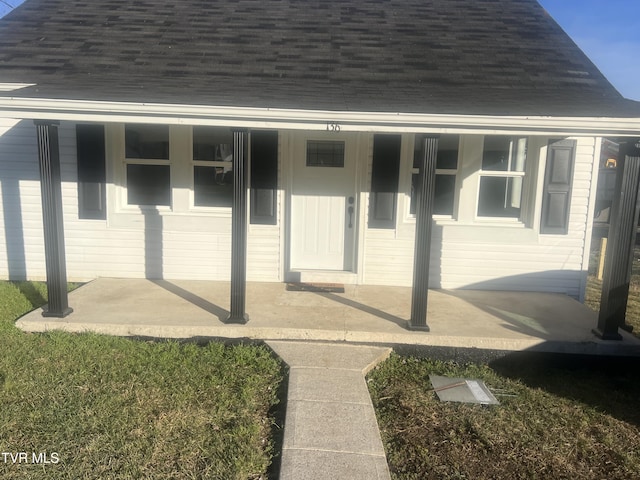 property entrance with a porch