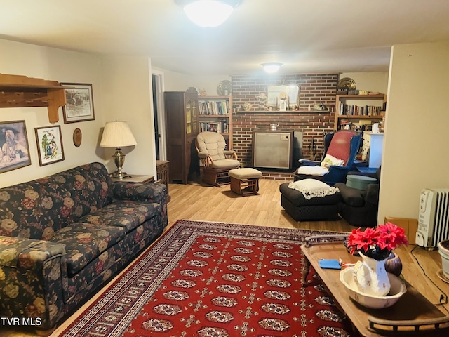 living room featuring wood-type flooring