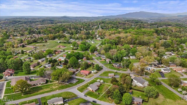 212 Mayflower Rd, Johnson City, TN 37601 - drone / aerial view featuring a wooded view and a mountain view
