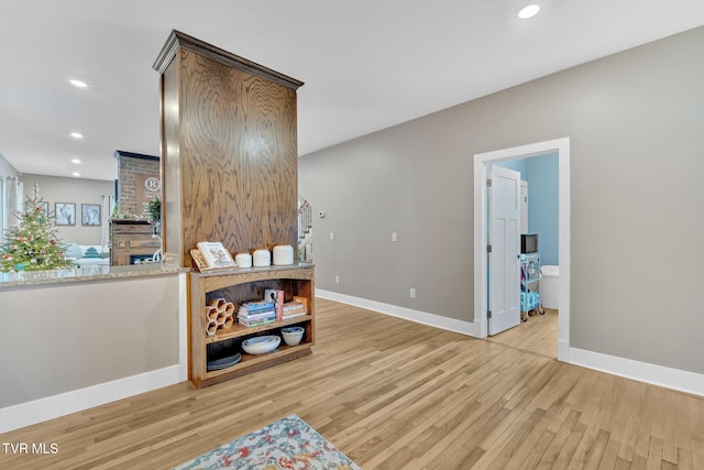 interior space featuring light wood-type flooring