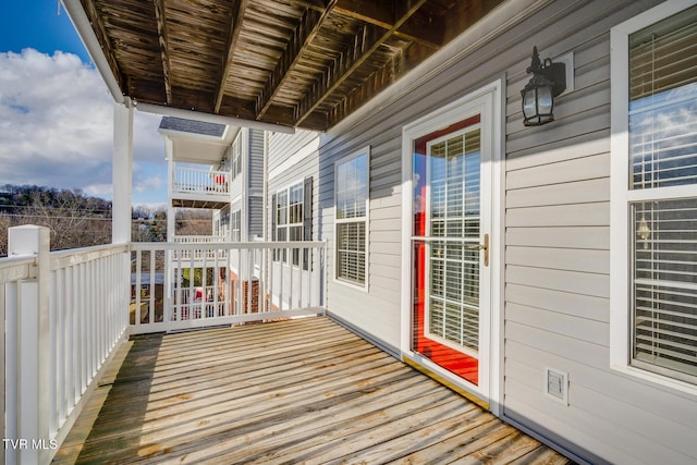 view of wooden deck