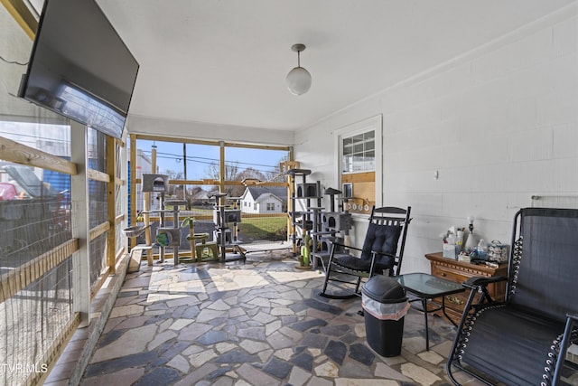 view of sunroom