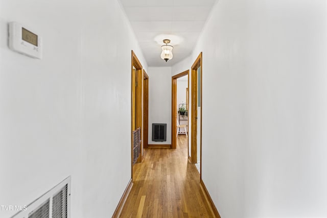 hall featuring light hardwood / wood-style flooring