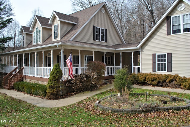 view of front of home featuring a porch