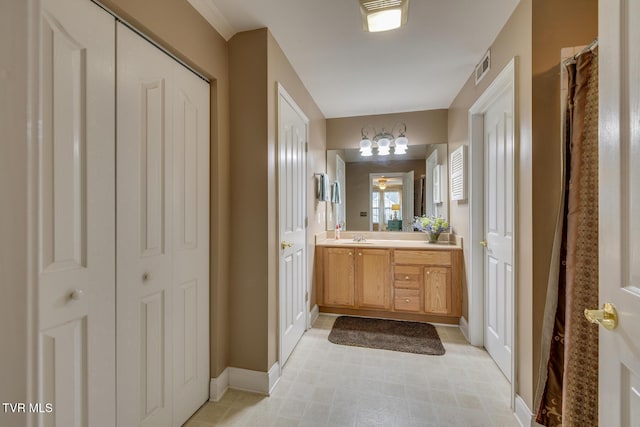 bathroom featuring vanity