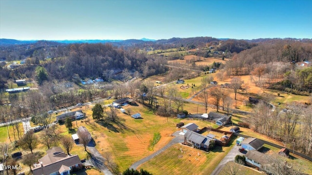 drone / aerial view with a rural view