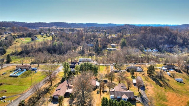 bird's eye view with a rural view