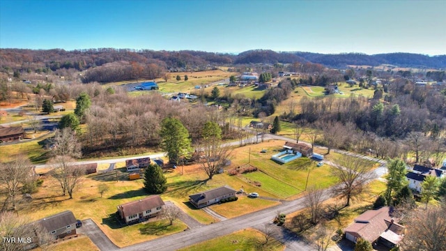 bird's eye view with a rural view