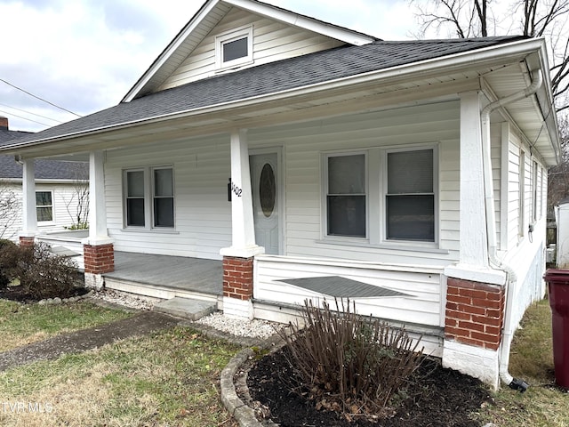 view of front of home featuring covered porch