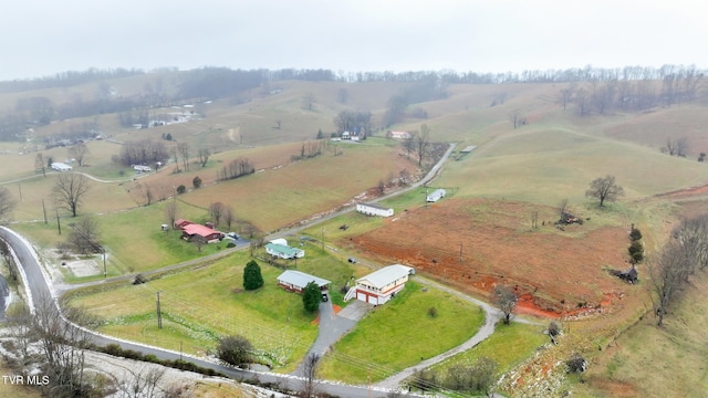 drone / aerial view featuring a rural view