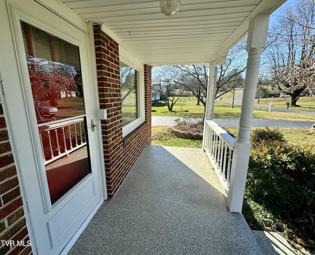 view of patio / terrace with a porch