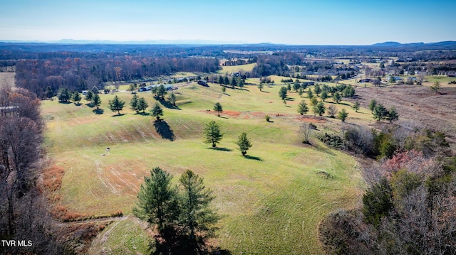 bird's eye view with a rural view