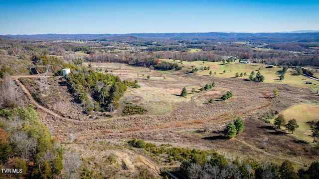 aerial view featuring a rural view