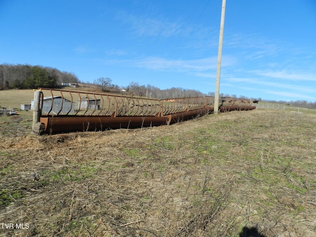 dock area with a rural view