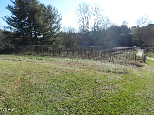 view of yard featuring a rural view