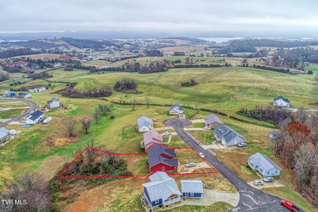 drone / aerial view featuring a rural view