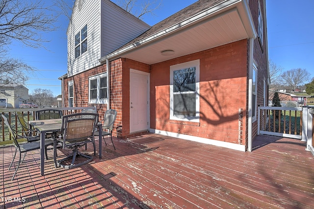 view of wooden deck