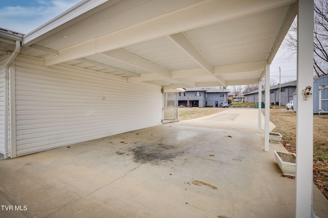 view of patio featuring a carport