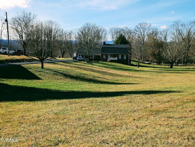 view of property's community with a yard