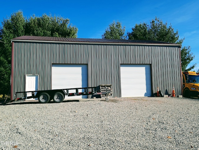 view of outdoor structure featuring a garage