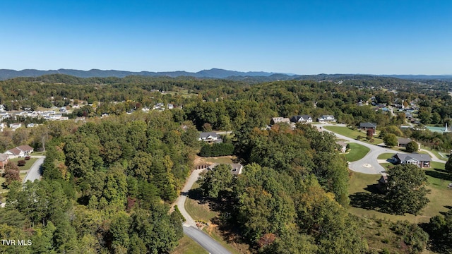 bird's eye view featuring a mountain view