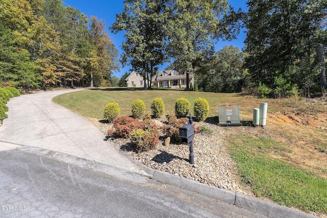 view of front facade featuring a front yard