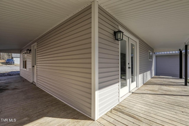 wooden deck with a porch