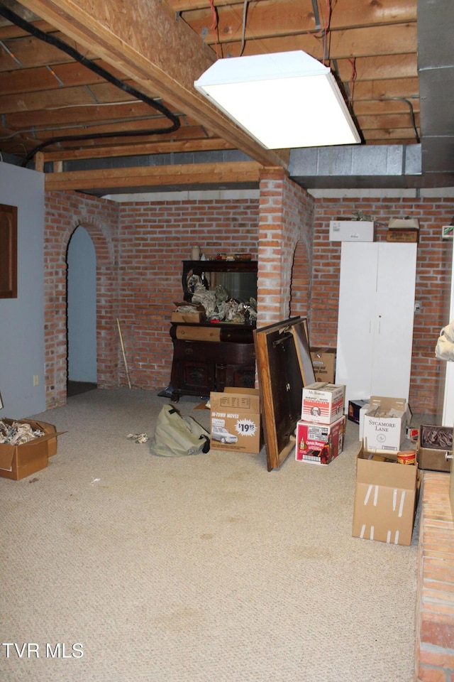 view of basement