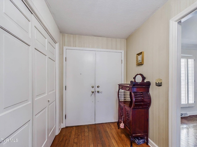 foyer featuring wood-type flooring