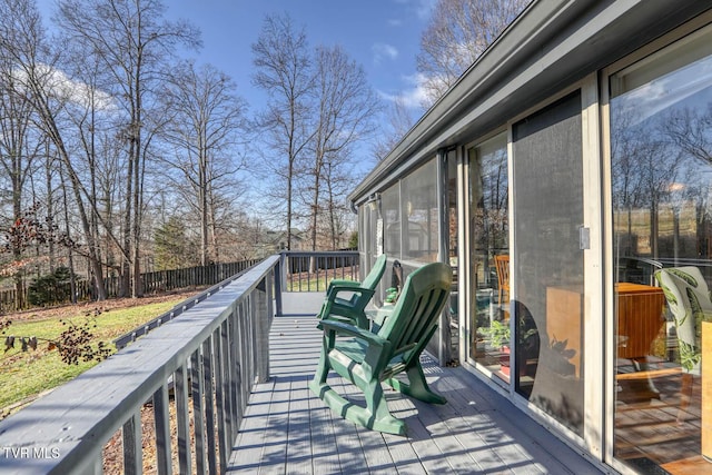 view of wooden terrace