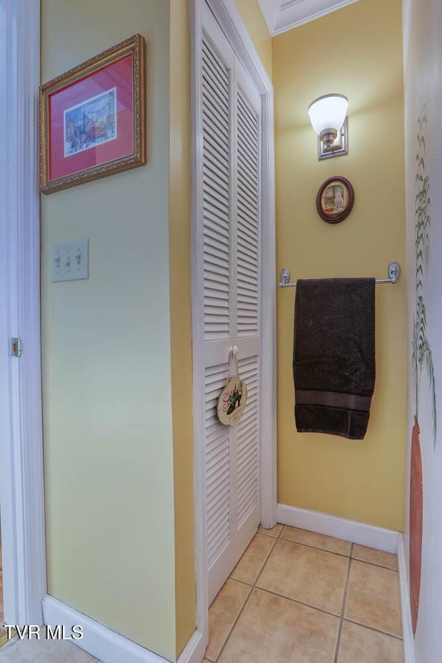 bathroom featuring tile patterned flooring