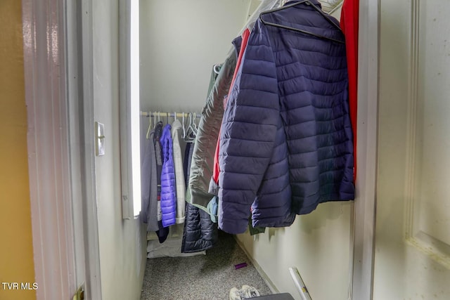 view of walk in closet