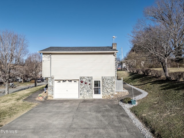 view of home's exterior with a yard