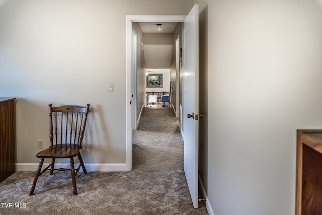 hallway with carpet