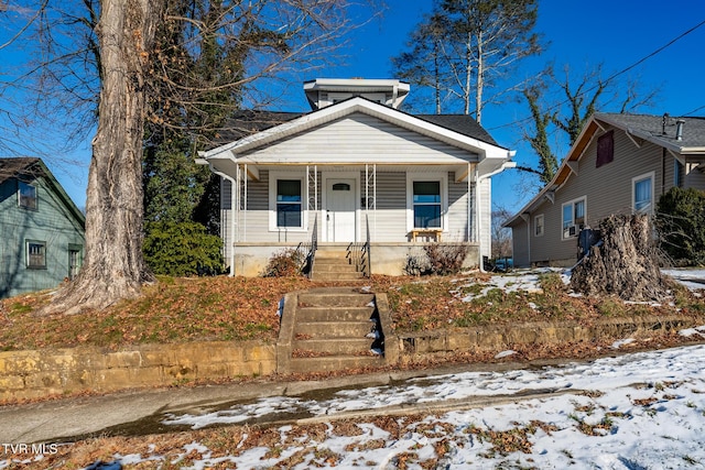 bungalow-style home featuring covered porch