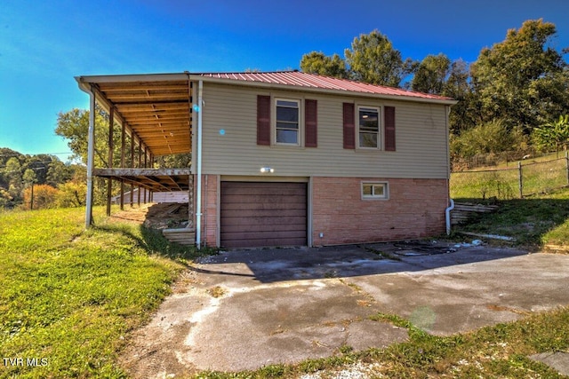 view of home's exterior featuring a garage