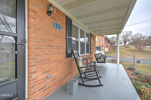 view of patio / terrace with covered porch