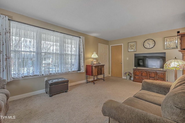 view of carpeted living room