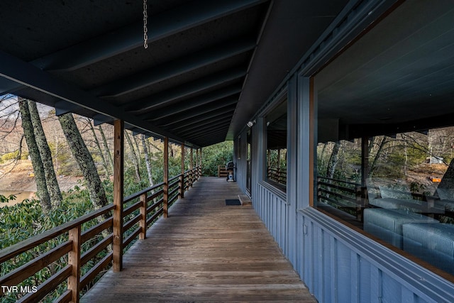 view of wooden terrace