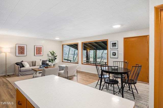 kitchen featuring light wood-type flooring