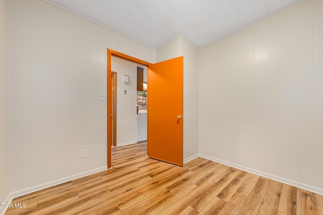 empty room featuring light wood-type flooring